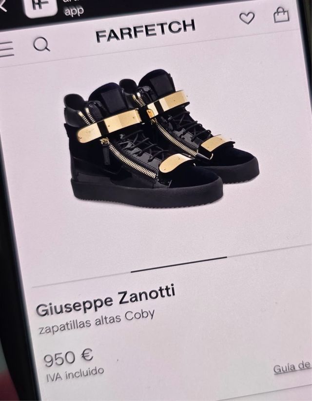 Botas altas hombre negras y doradas