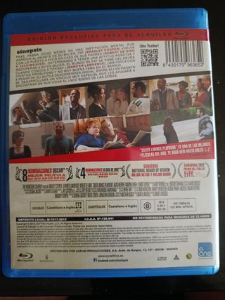 Blu-ray El lado bueno de las cosas.
SIN CASTELLANO