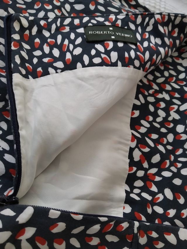 Falda midi Roberto Verino - gris oscuro/multicolor