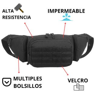 Riñonera táctica militar negra
