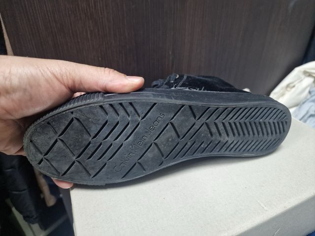 Zapatillas Calvin Klein Plata-Negro