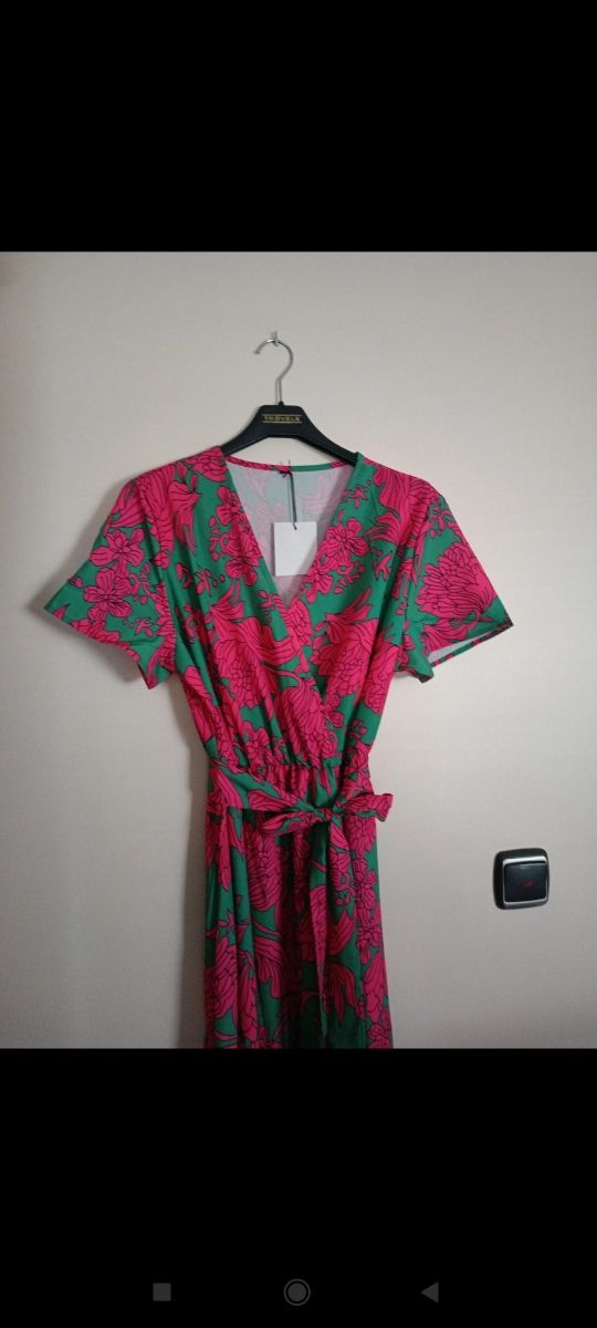 Vestido largo estampado flores..