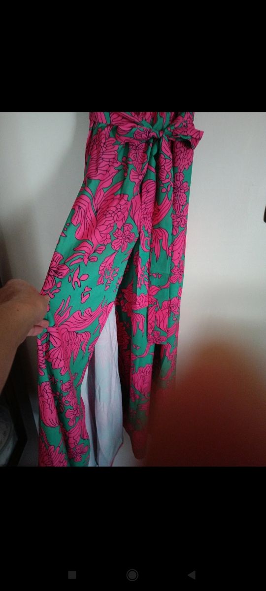 Vestido largo estampado flores..