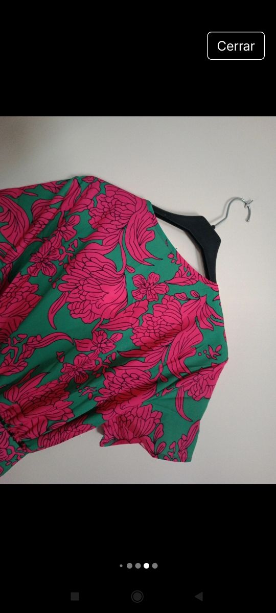 Vestido largo estampado flores..