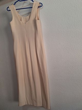Vestido largo Unno beige talla L