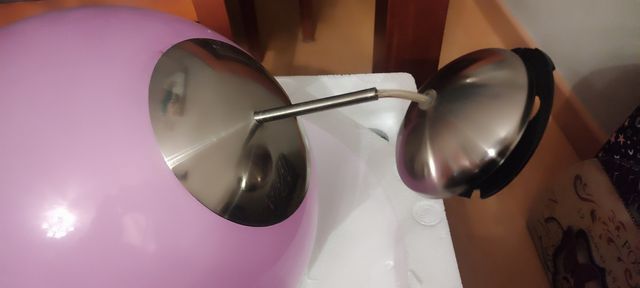 Lámpara techo globo cristal morada