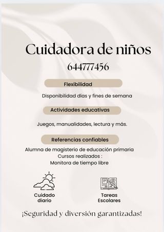 Cuidadora de niños - Flexible