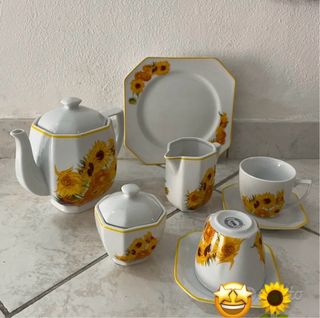 Set Tè Girasoli Van Gogh porcellana 