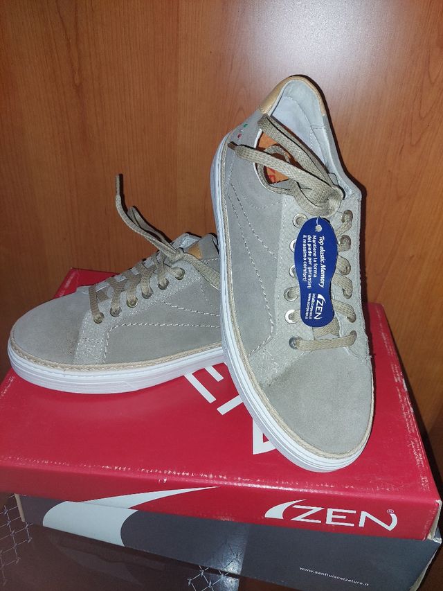 Scarpe ZEN in camoscio color vesuvio birch