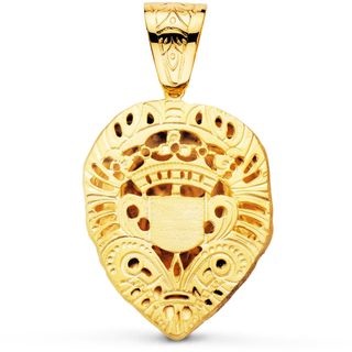 Colgante Macizo Cabeza León en Oro Ley de 18klt.