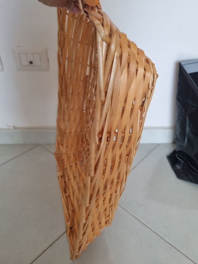 Cesto vimini rettangolare grande
