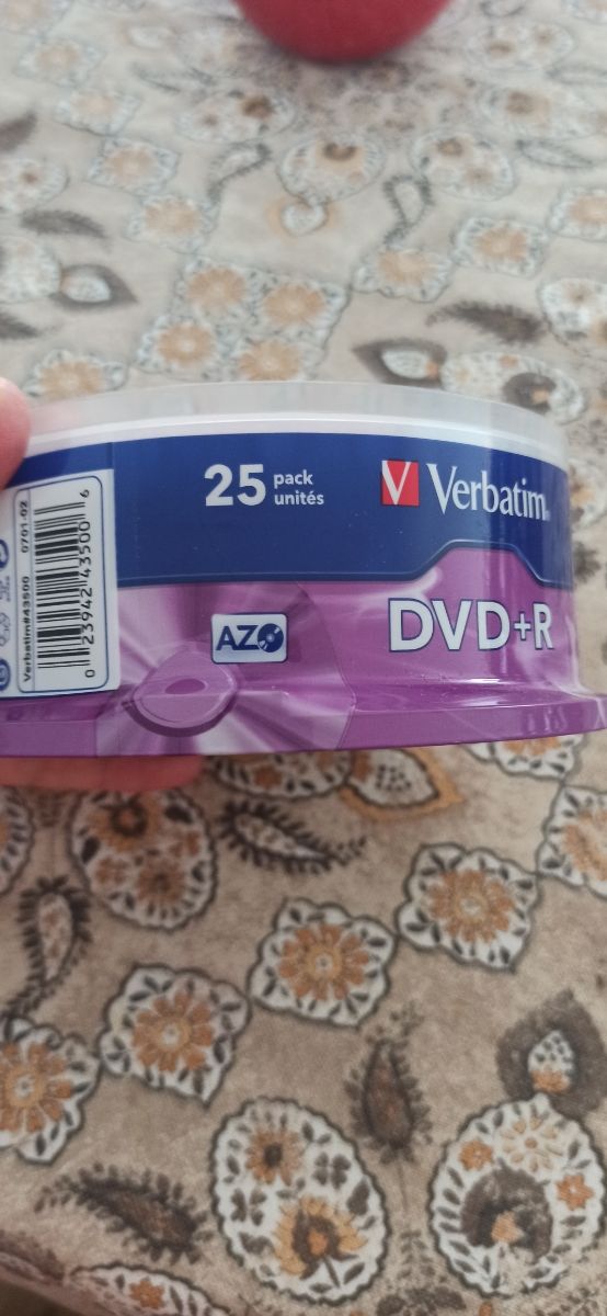 TARRINA 25 DVD+R VERBATIM