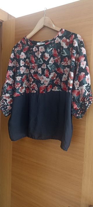 Blusa Mango Basics estampada M