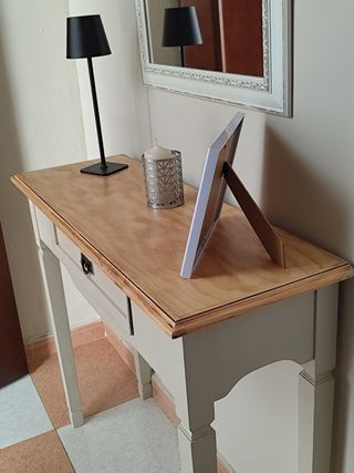 Cómoda recibidor beige - madera maciza,no melamina