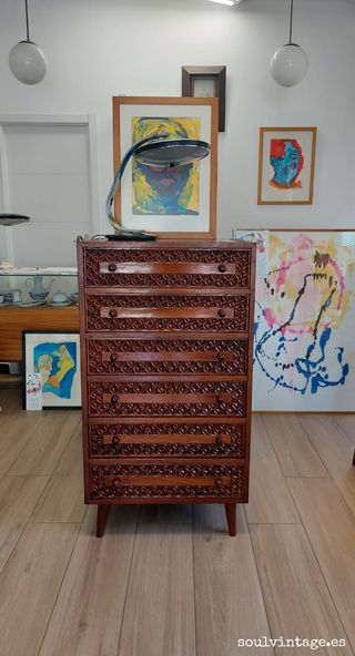 Chiffonier años 50 - Madera palisandro 