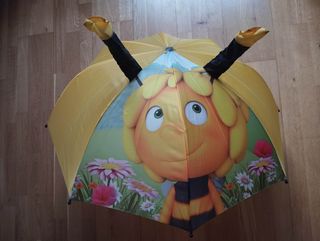 Paraguas infantil Abeja Maya con antenas