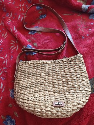 Bolso mimbre MSK beige