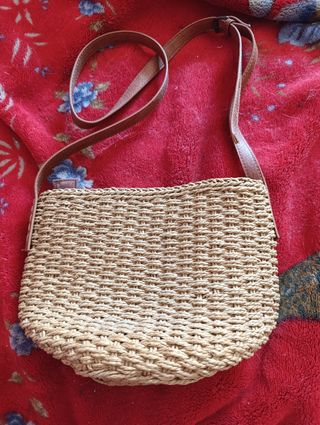 Bolso mimbre MSK beige