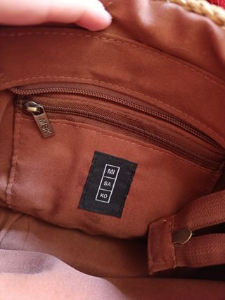 Bolso mimbre MSK beige
