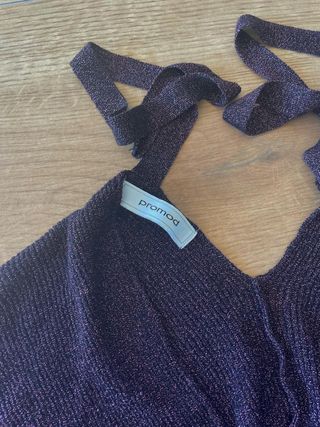 Top corto Promod violeta brillante
