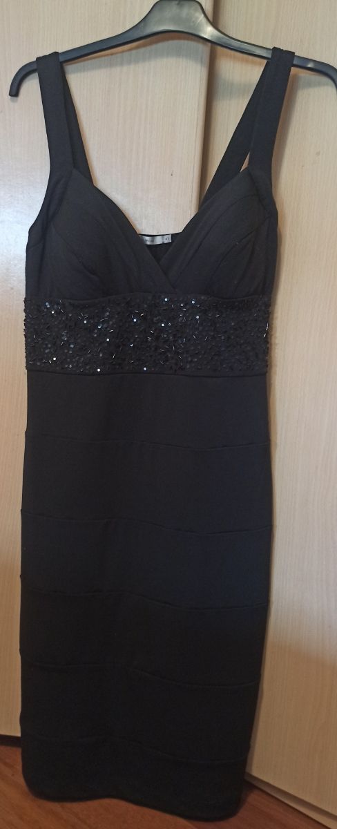 Vestido negro fiesta lentejuelas