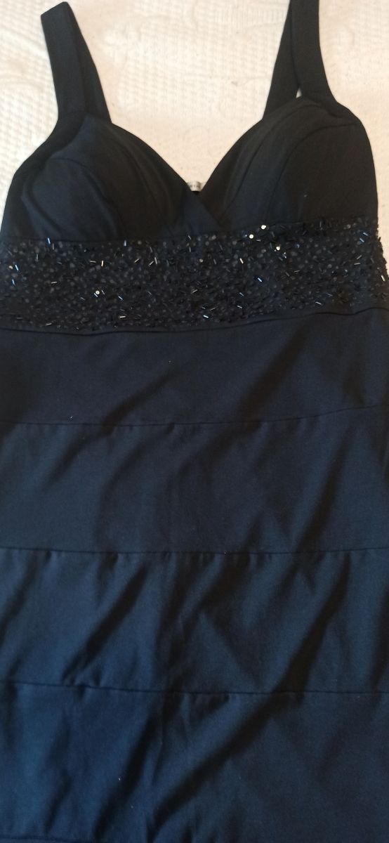 Vestido negro fiesta lentejuelas