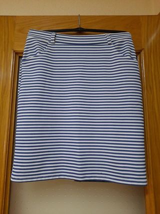 Falda rayas azul-blanco