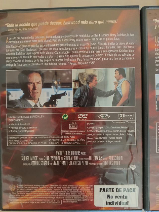 5 DVDs Clint Eastwood