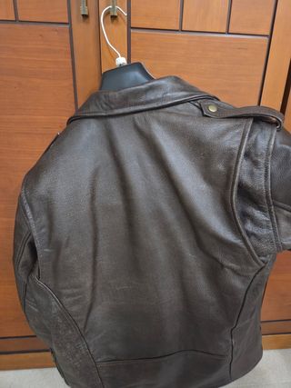 Cazadora cuero vintage moto
