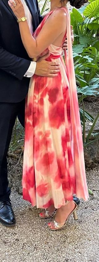 Vestido largo rojo Mango - Fiesta