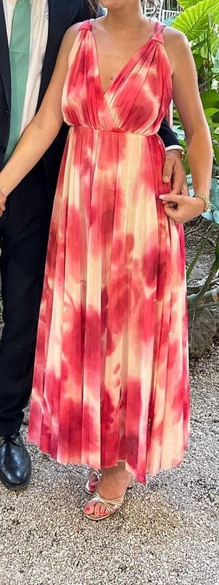Vestido largo rojo Mango - Fiesta