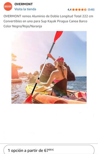 Remo Kayak Sup Piragua Canoa OVERMONT
