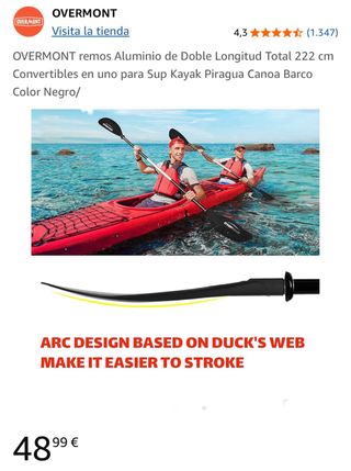 Remo Kayak Sup Piragua Canoa OVERMONT
