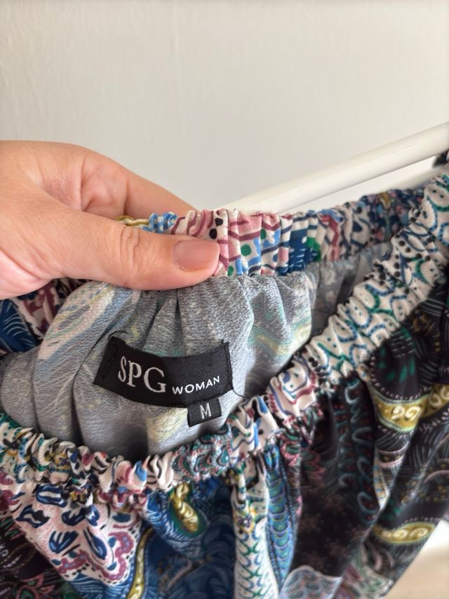 Vestido largo estampado talla grande