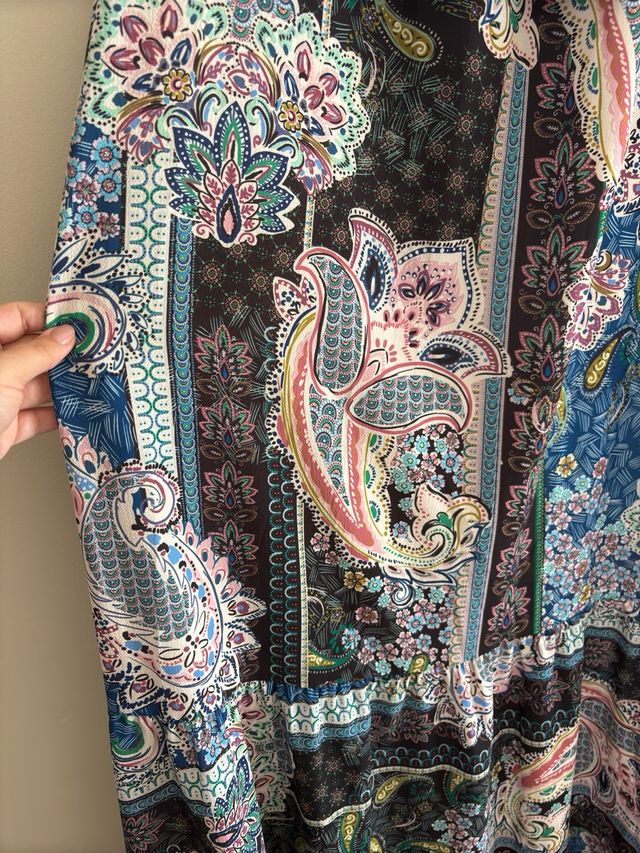 Vestido largo estampado talla grande