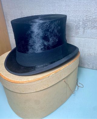 Sombrero copa antiguo Rius Barcelona. Chistera