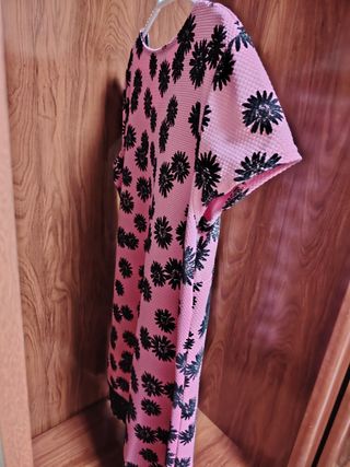 Vestido Select flores rosa-negro L