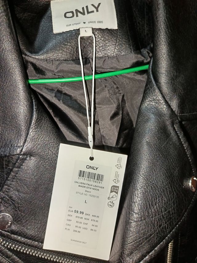 Chaqueta ONLY negra L - Nueva