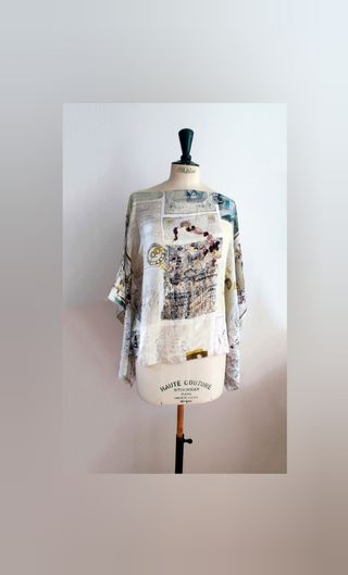 Blusa seda Elisa Cavaletti multicolor