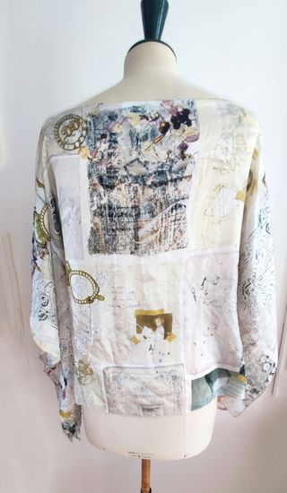Blusa seda Elisa Cavaletti multicolor