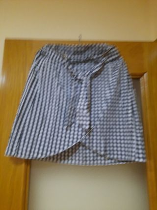 Falda vichy blanco-negro