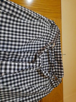 Falda vichy blanco-negro