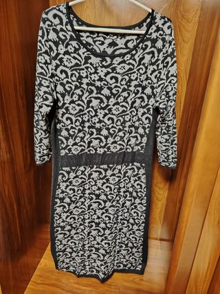 Vestido negro y gris XL