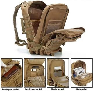  2 Mochila militar 50L kaki