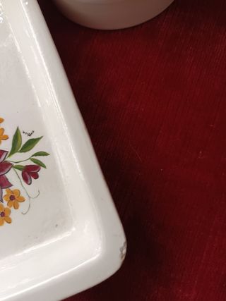 Cajita y bandeja vintage | Flores