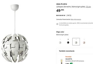 Lampara Ikea juvenil PS 2014
