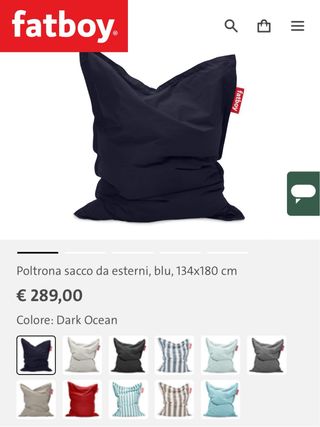 2 Poltrone sacco FATBOY blu elettrico