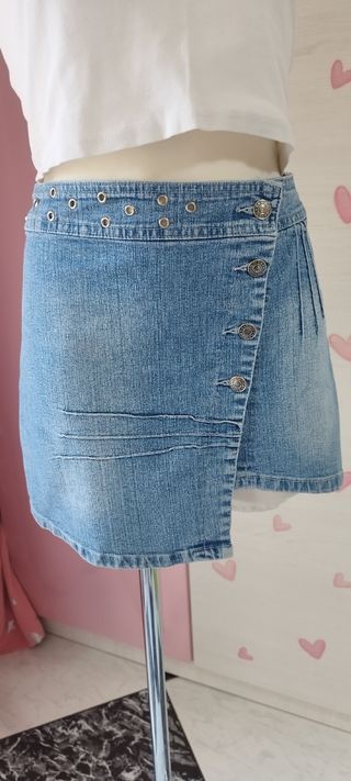 Mini Falda Vaquera-Azul