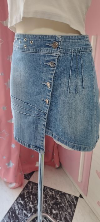 Mini Falda Vaquera-Azul