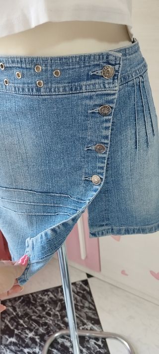 Mini Falda Vaquera-Azul